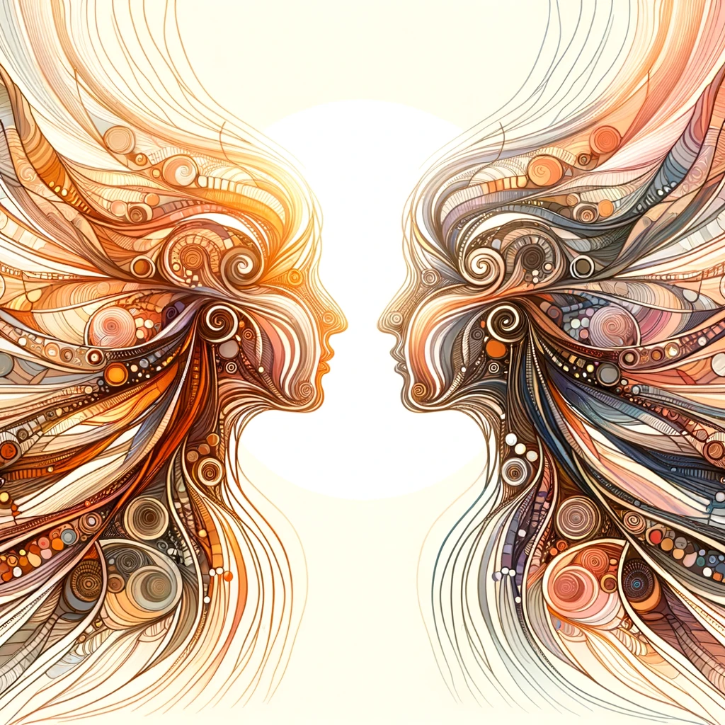 Abstract illustration of reconnecting hearts symbolizing hope and reconciliation