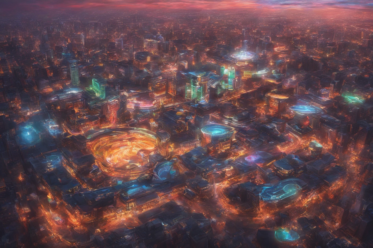 Surreal digital cityscape merging with a smartphone, showcasing the fusion of urban life and mobile casino gaming