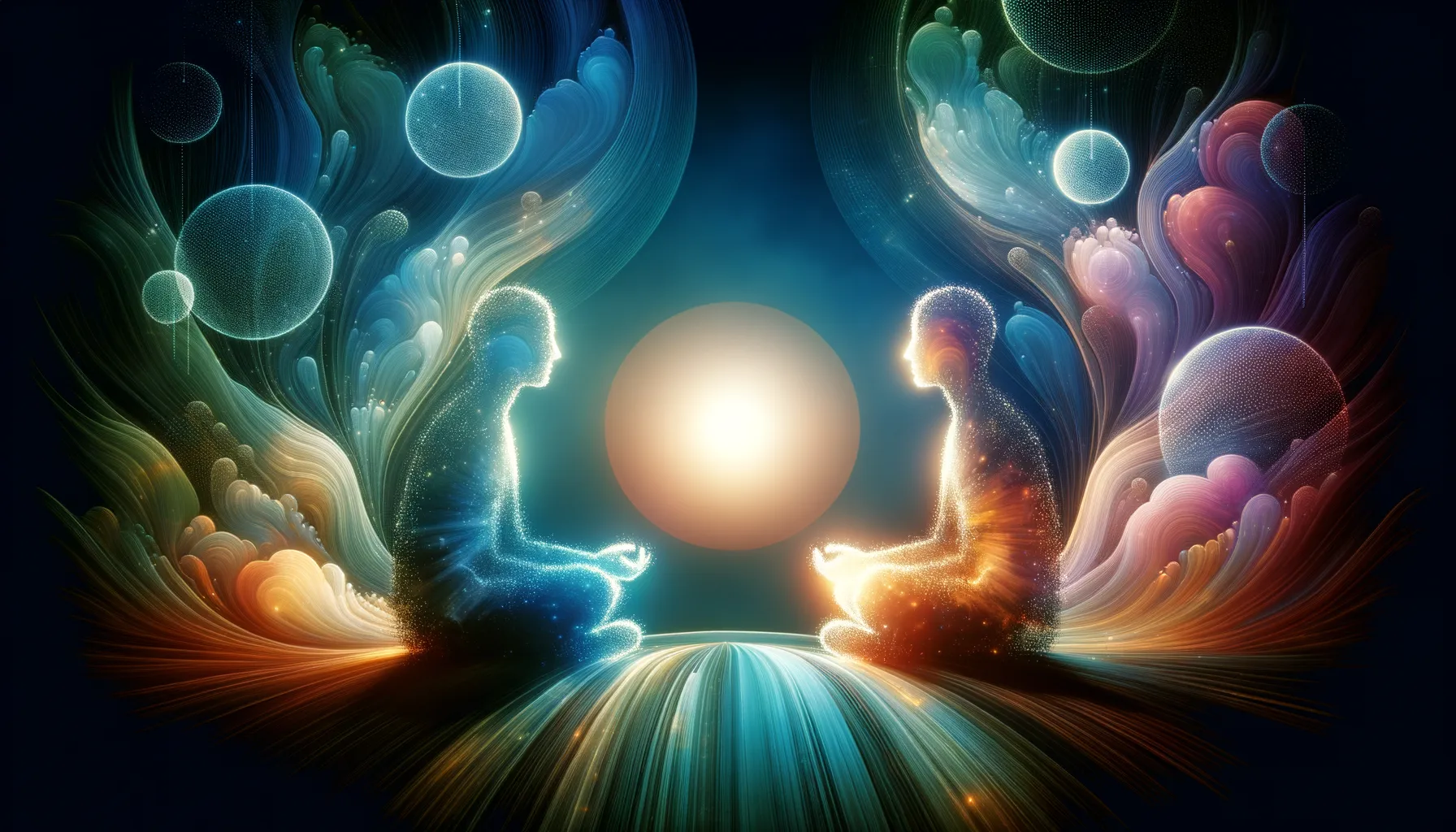 In the garden of connection, two souls engage in the dance of dialogue, their words weaving a tapestry of understanding, respect, and shared growth.