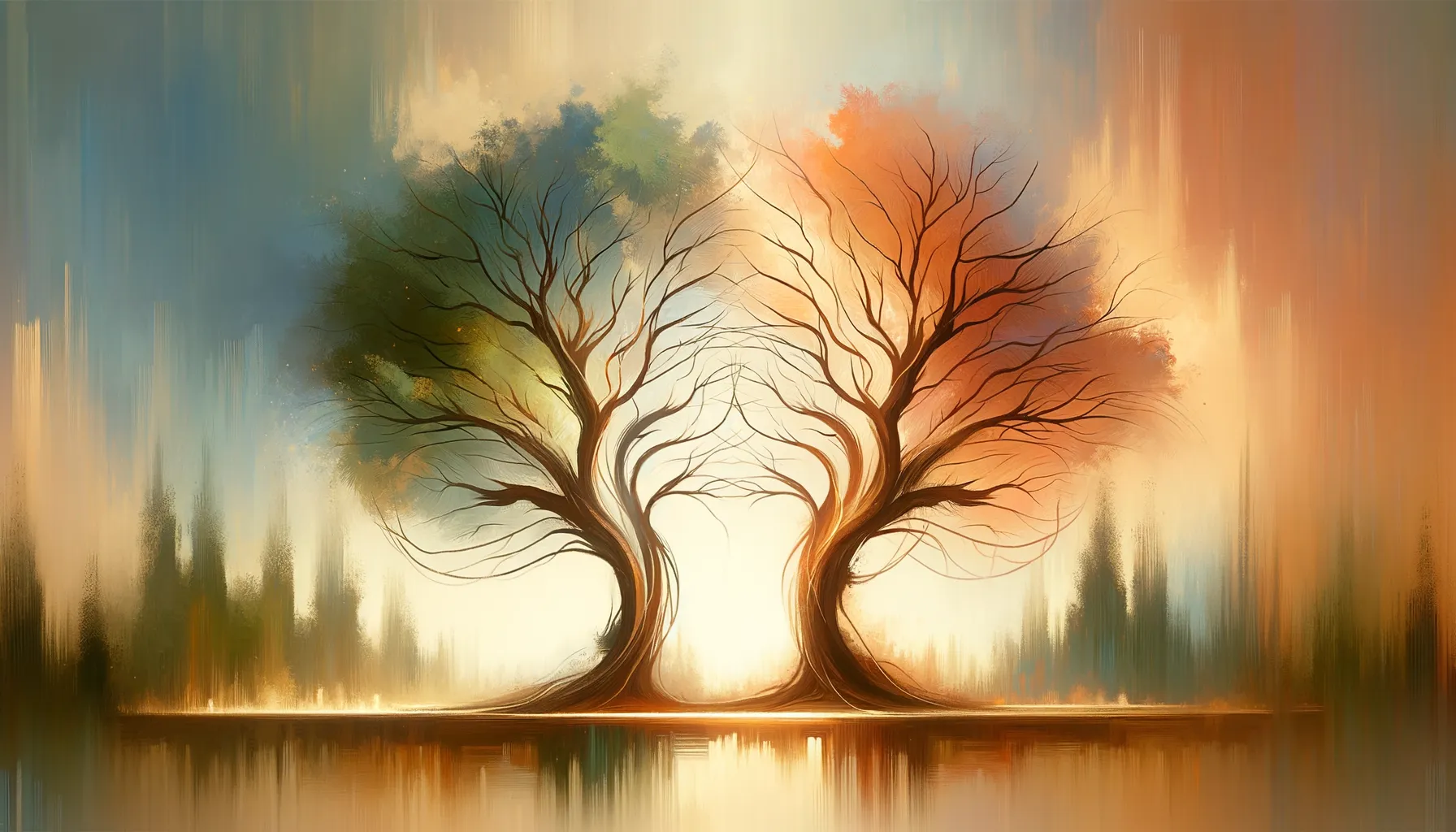 Like trees with branches entwined in a delicate dance of nature, our relationships thrive on the balance of shared strength and individuality—each one a testament to the beauty of connection and the art of maintaining personal space.