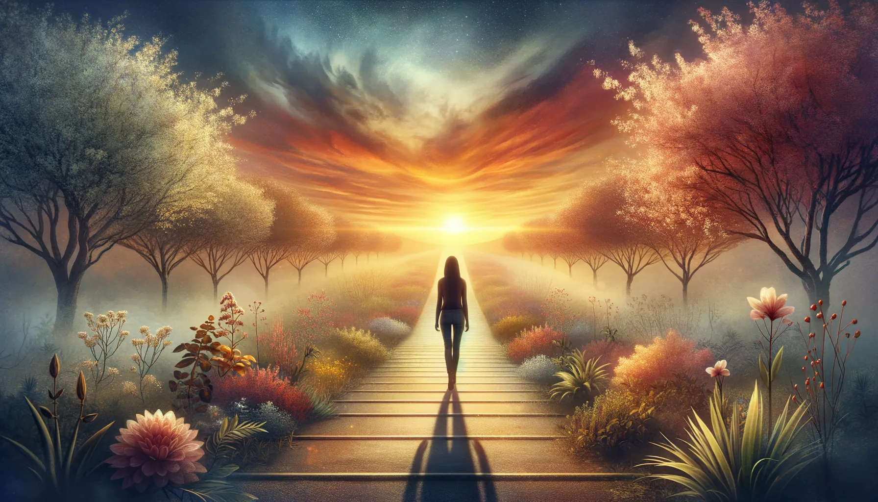 As the dawn breaks on the horizon, the path of self-discovery beckons, reminding us that with each step away from the situationships that confine us, we walk towards a future ripe with possibility and growth. Let this image inspire you to embrace the journey with courage and hope.