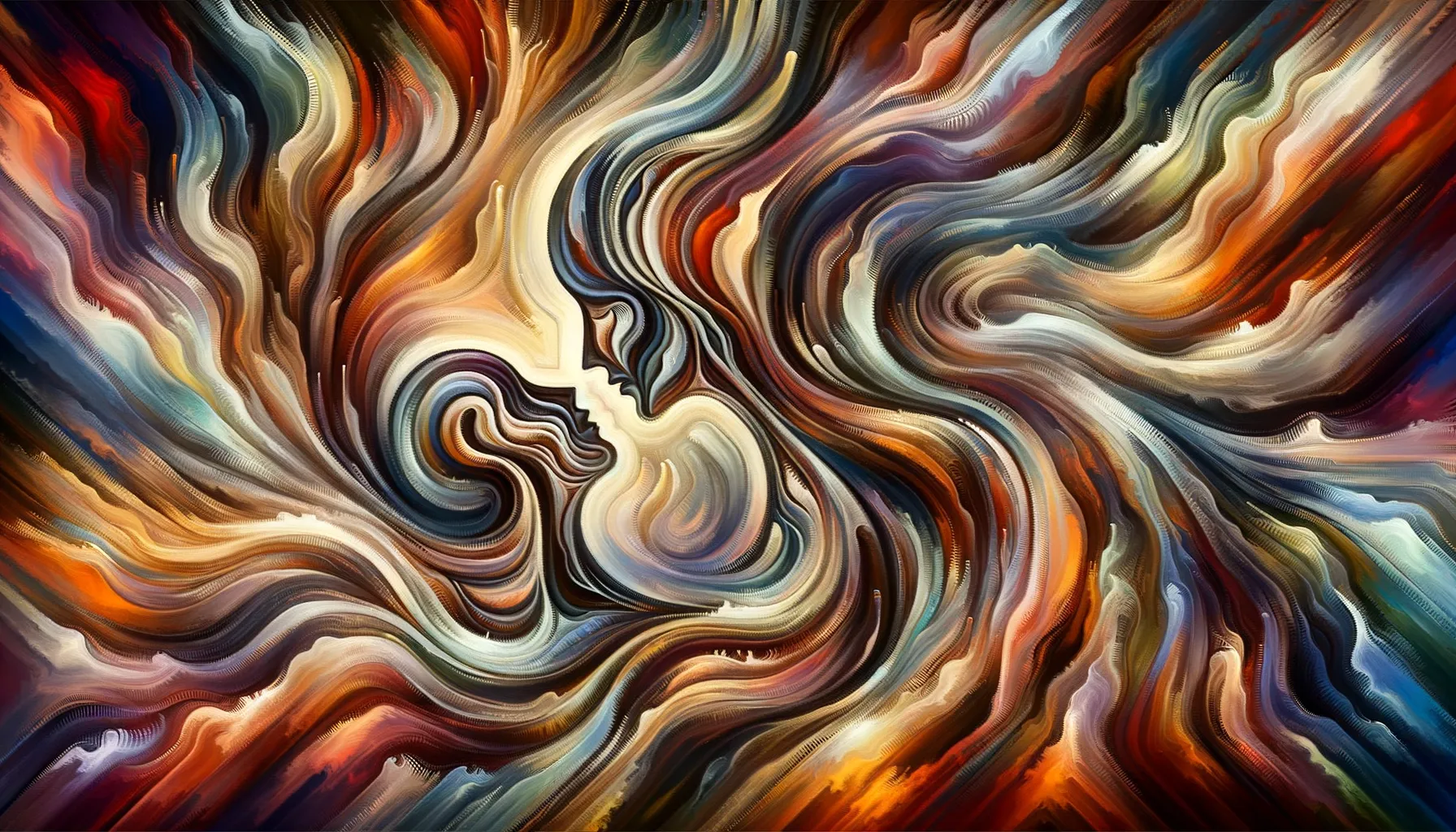 The dance of connection: a visual symphony of warmth and intuition, where the ebb and flow of emotional currents craft a tapestry unique to every partnership. Just as these abstract forms entwine, so do the intricate dynamics that define the games of the heart.