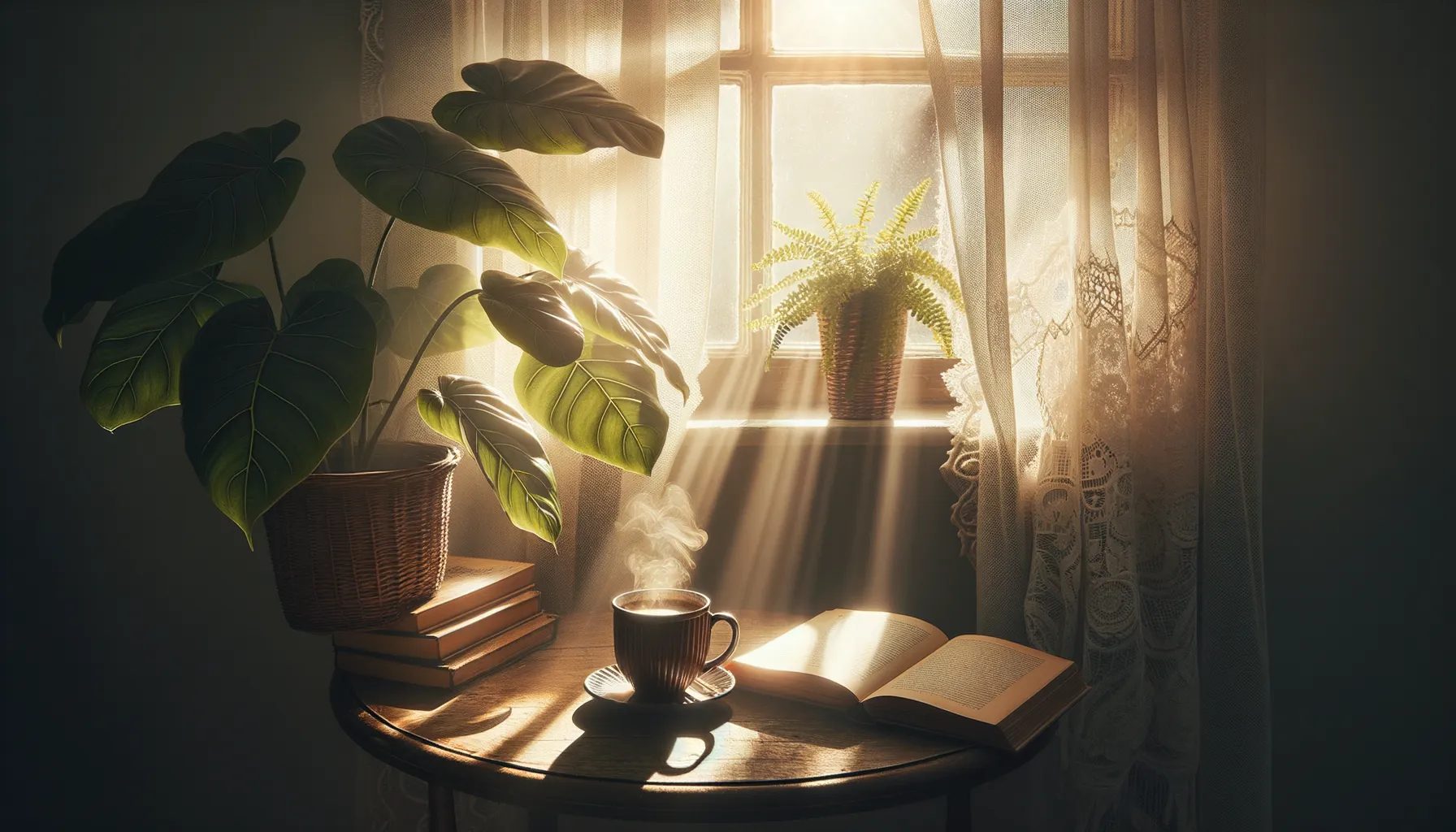 In the quiet morning glow, simple pleasures await—the day's first sip of coffee, a chapter of a favorite story, a reminder that happiness often resides in life's quiet moments.