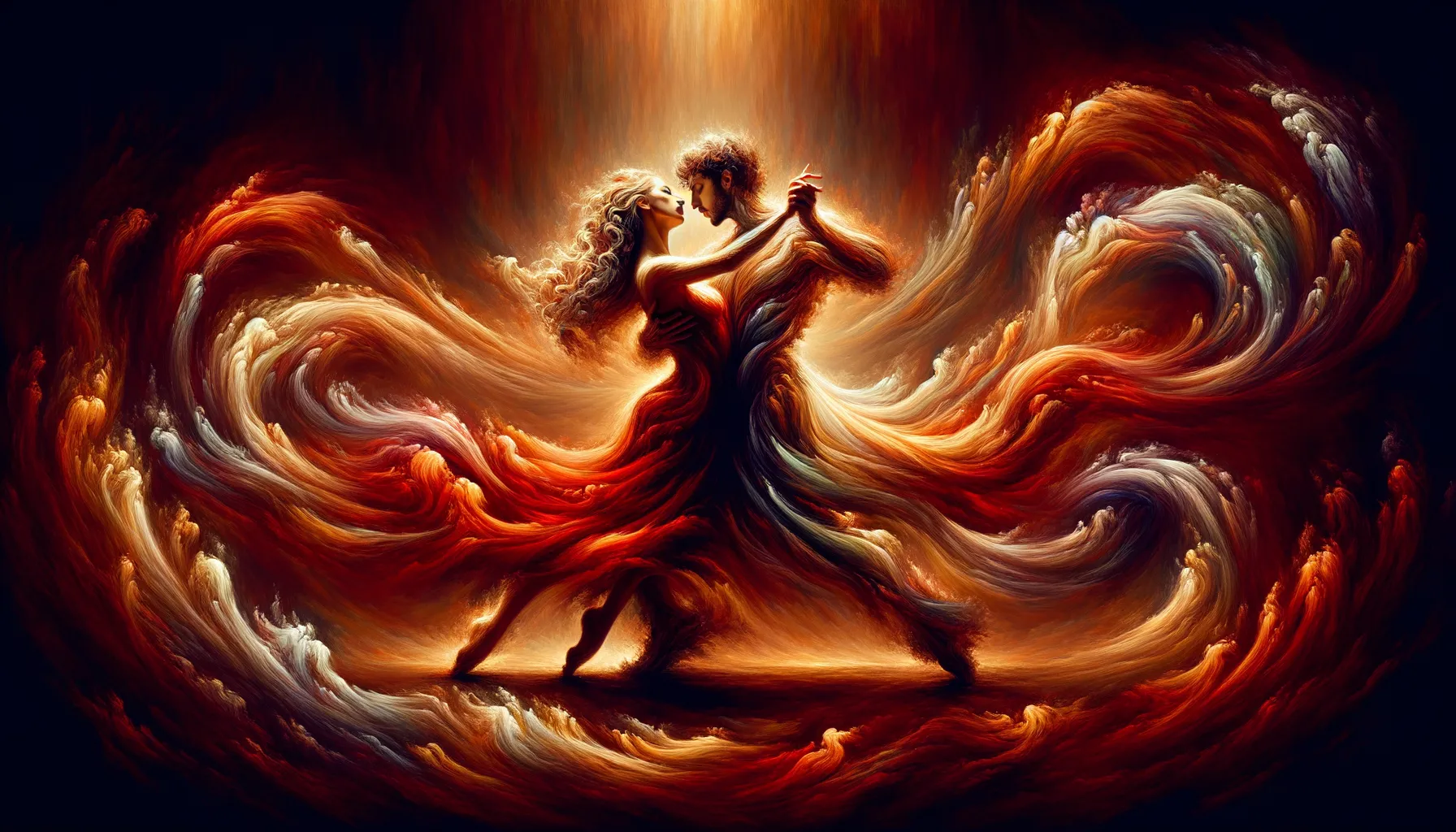 Like dancers in an eternal waltz, this image embodies the intricate balance of closeness and individuality that fuels the flame of desire in long-term relationships, an essential theme for those seeking to keep love's embers burning bright.