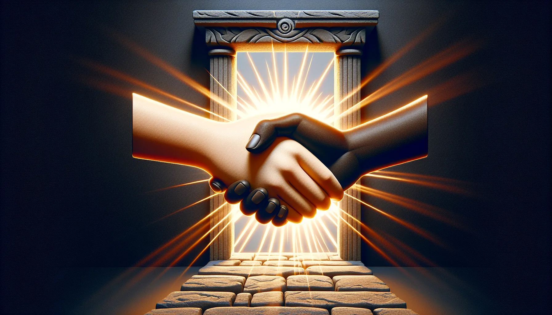 <strong>Entwined by choice,</strong> each handshake is the silent language of trust, laying the unshakeable stones of a relationship's foundation.
