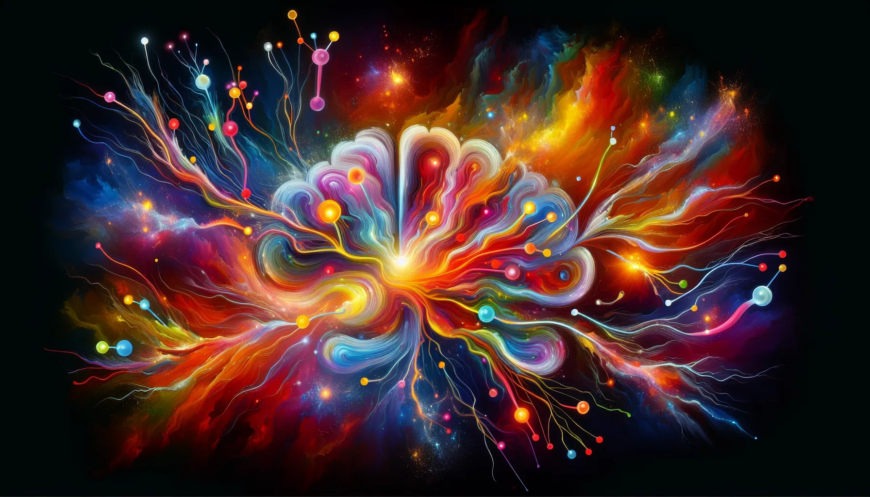 As neurons dance in a symphony of connection, love's chemistry ignites the mind's canvas, illustrating the unseen yet deeply felt alchemy that bonds hearts together.