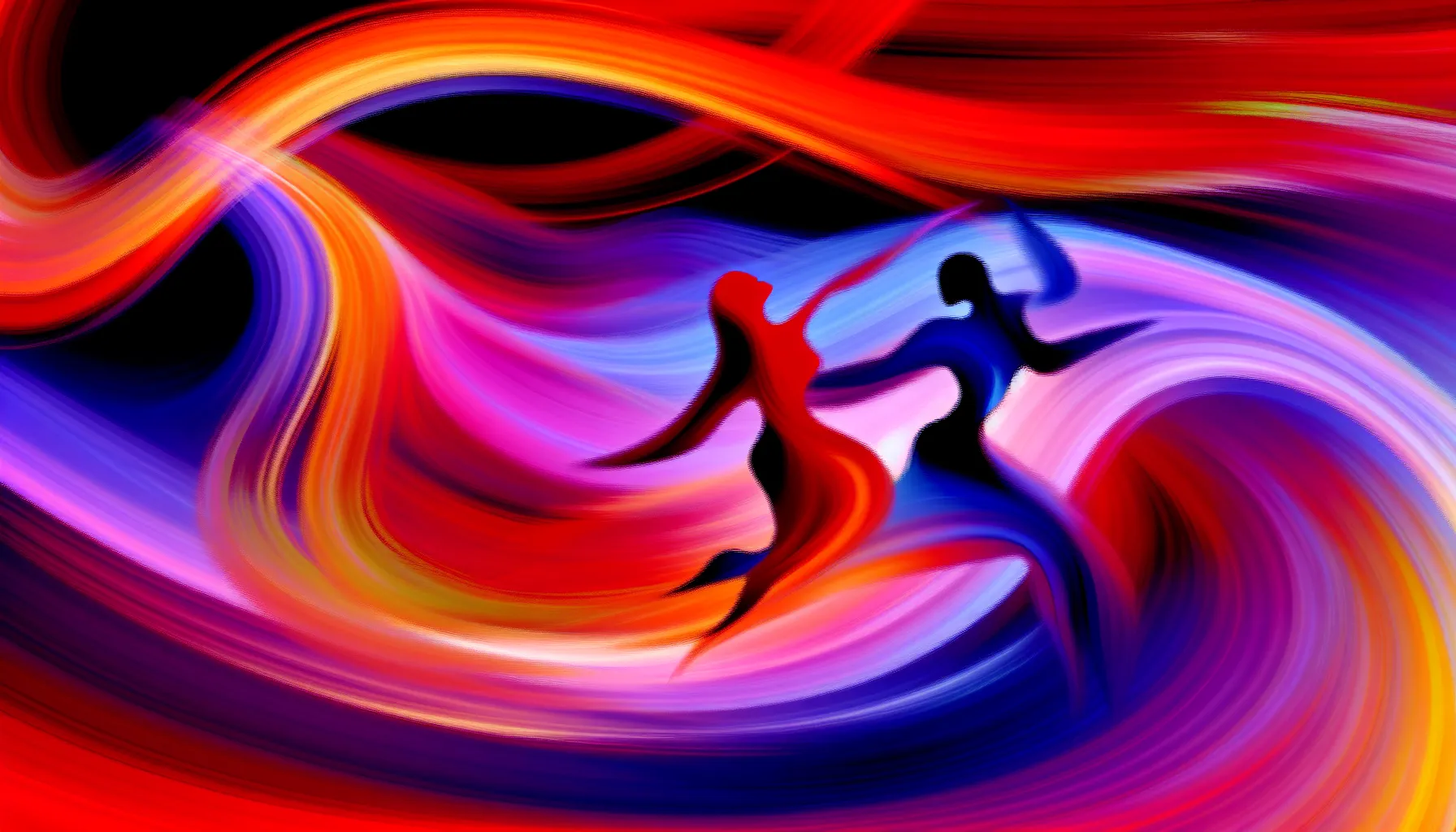 <strong>Embrace the Chase:</strong> In the whirlwind of hues and forms, our silhouettes dance, embodying the dynamic push and pull of romance—where the joy lies not just in the capture, but in the exhilarating journey of pursuit.