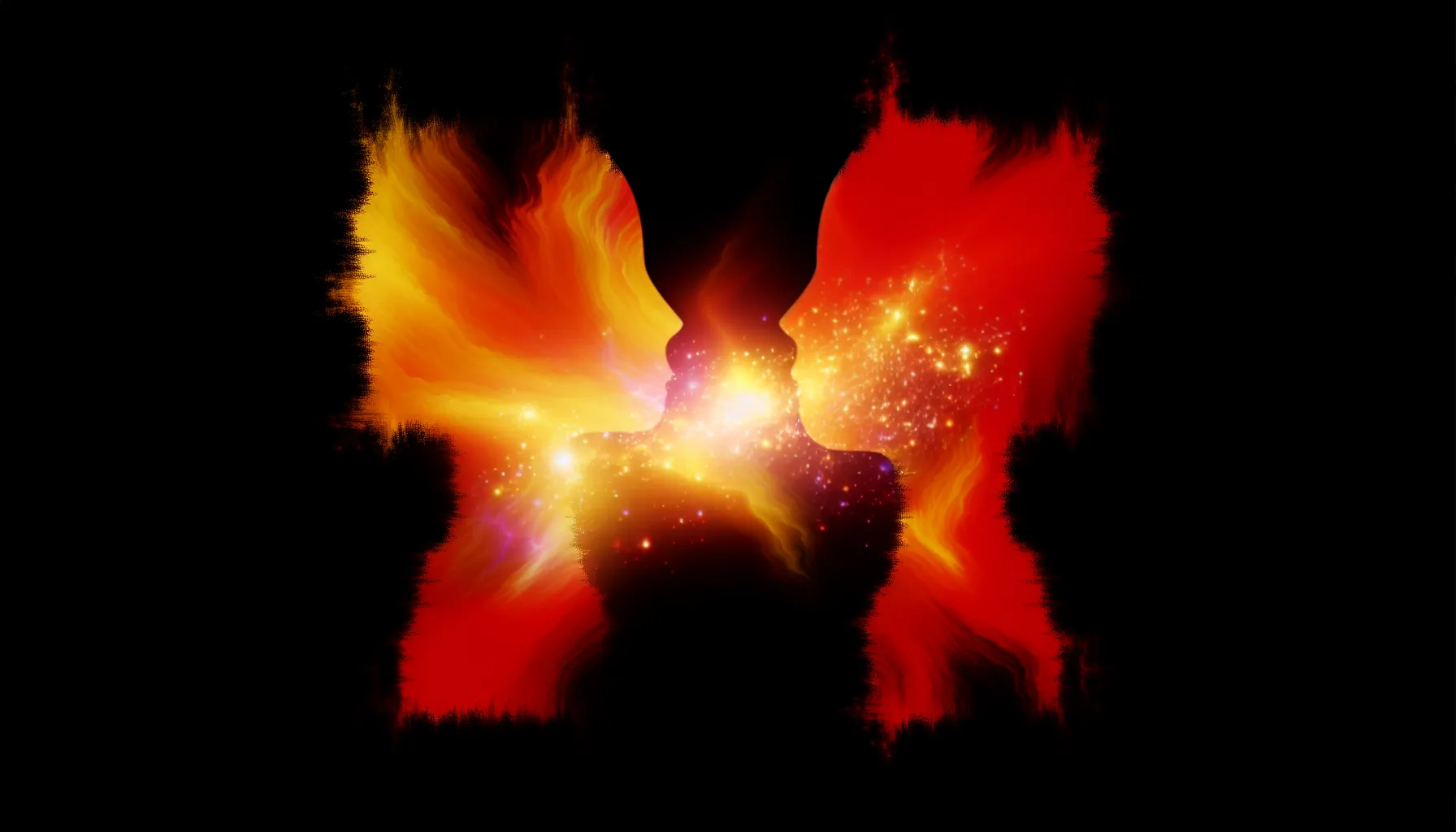 <strong>When Sparks Fly:</strong> Witness the dance of destiny where hearts are drawn together, igniting the flames of possibility in love's tender embrace.