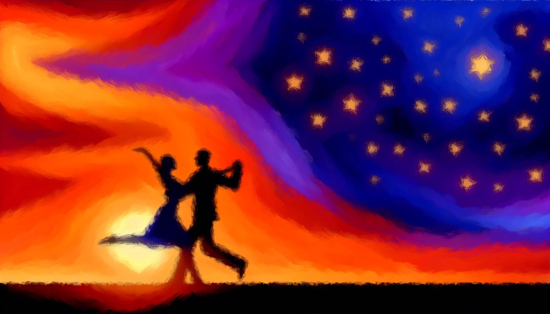 <strong>Twilight Tango:</strong> As dusk embraces the stars, so does an empowered woman's spirit enliven the connection with her junior partner, setting the stage for a love story that defies the ticking clock.