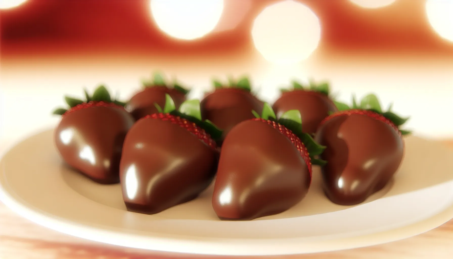 <strong>A Taste of Romance:</strong> Let these chocolate-draped berries, gleaming like jewels in the candle's glow, be the sweet echo of laughter and love shared throughout a meal to remember.