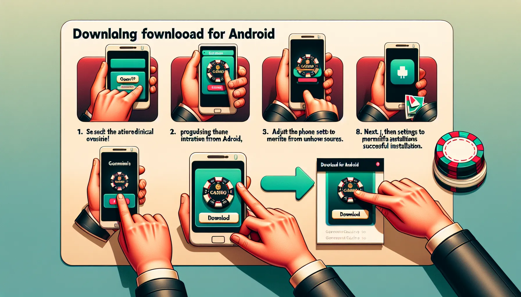 Step-by-step download of the Pin-Up Casino app on Android
