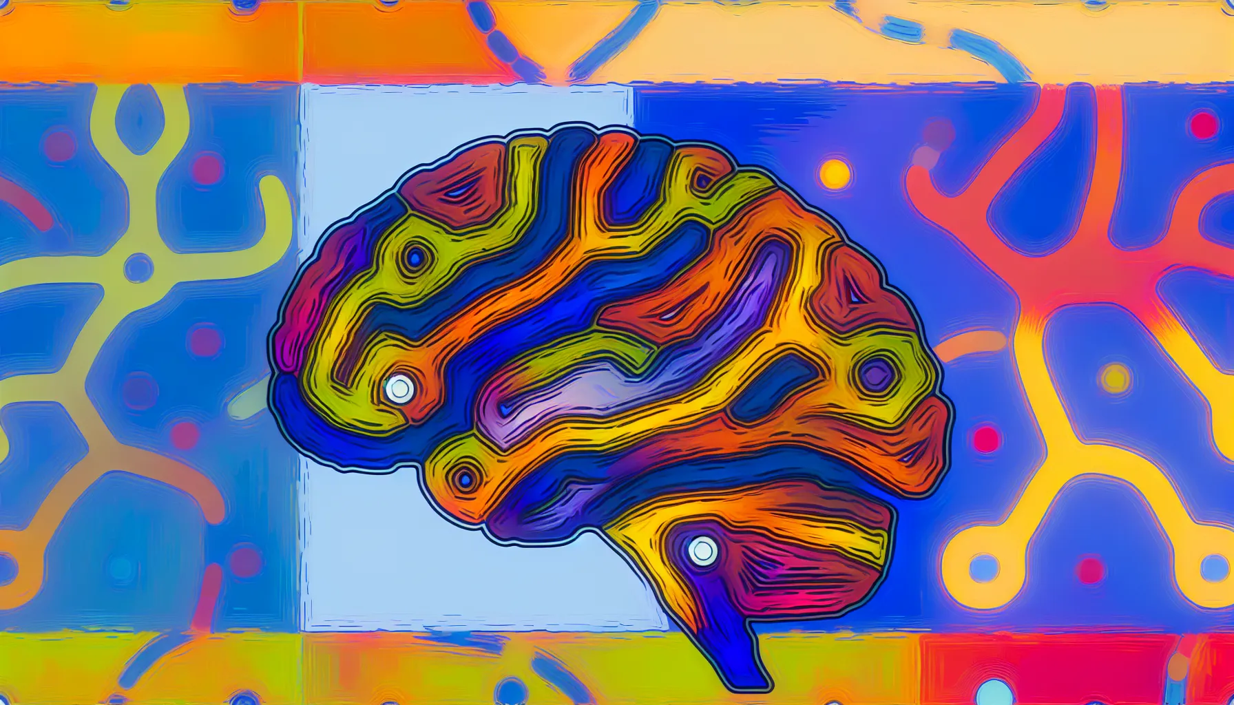 Abstract image of the prefrontal cortex