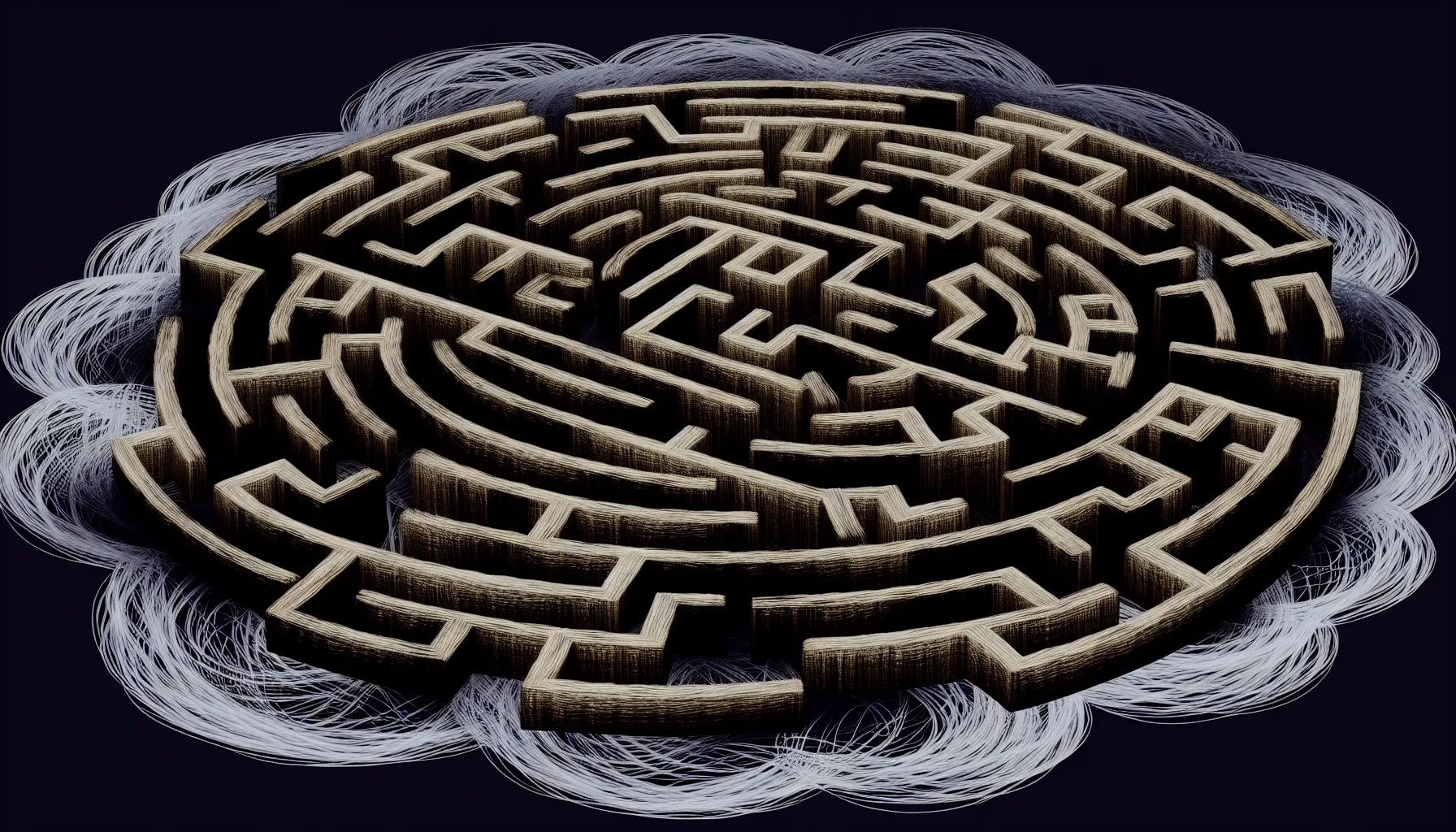 complex emotions and challenges symbolized by a maze