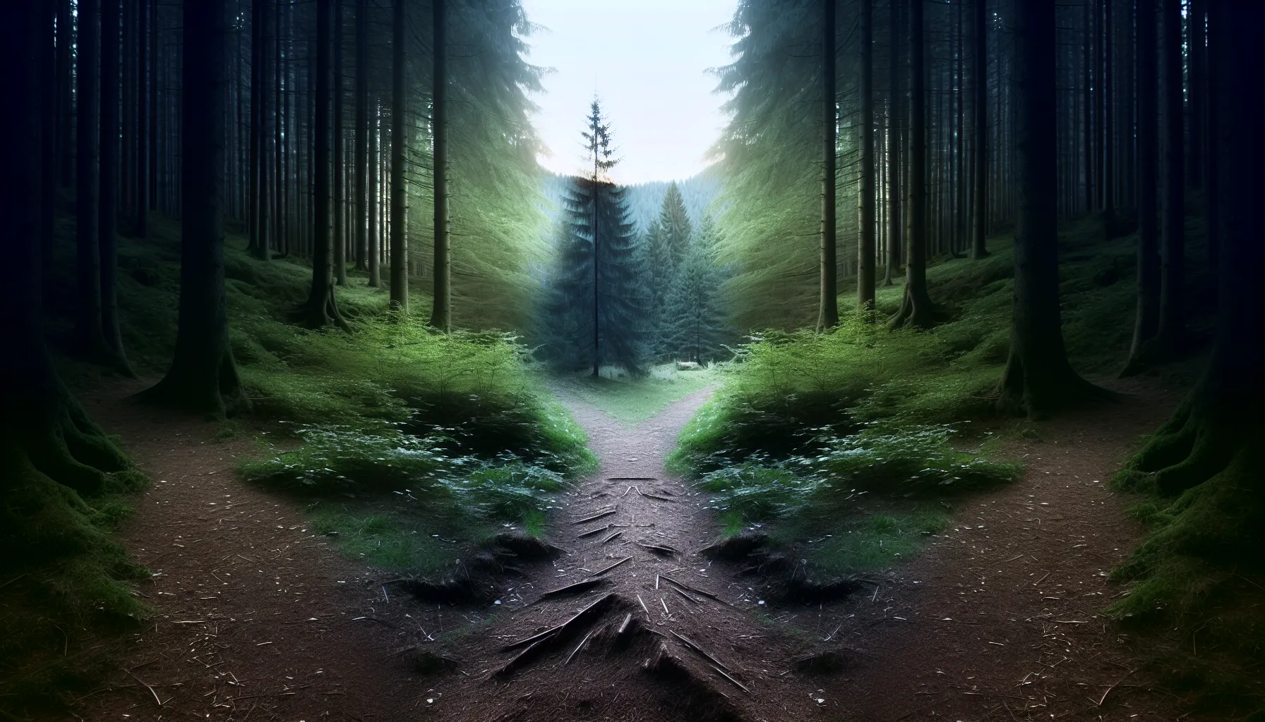 a path diverging in a dense forest