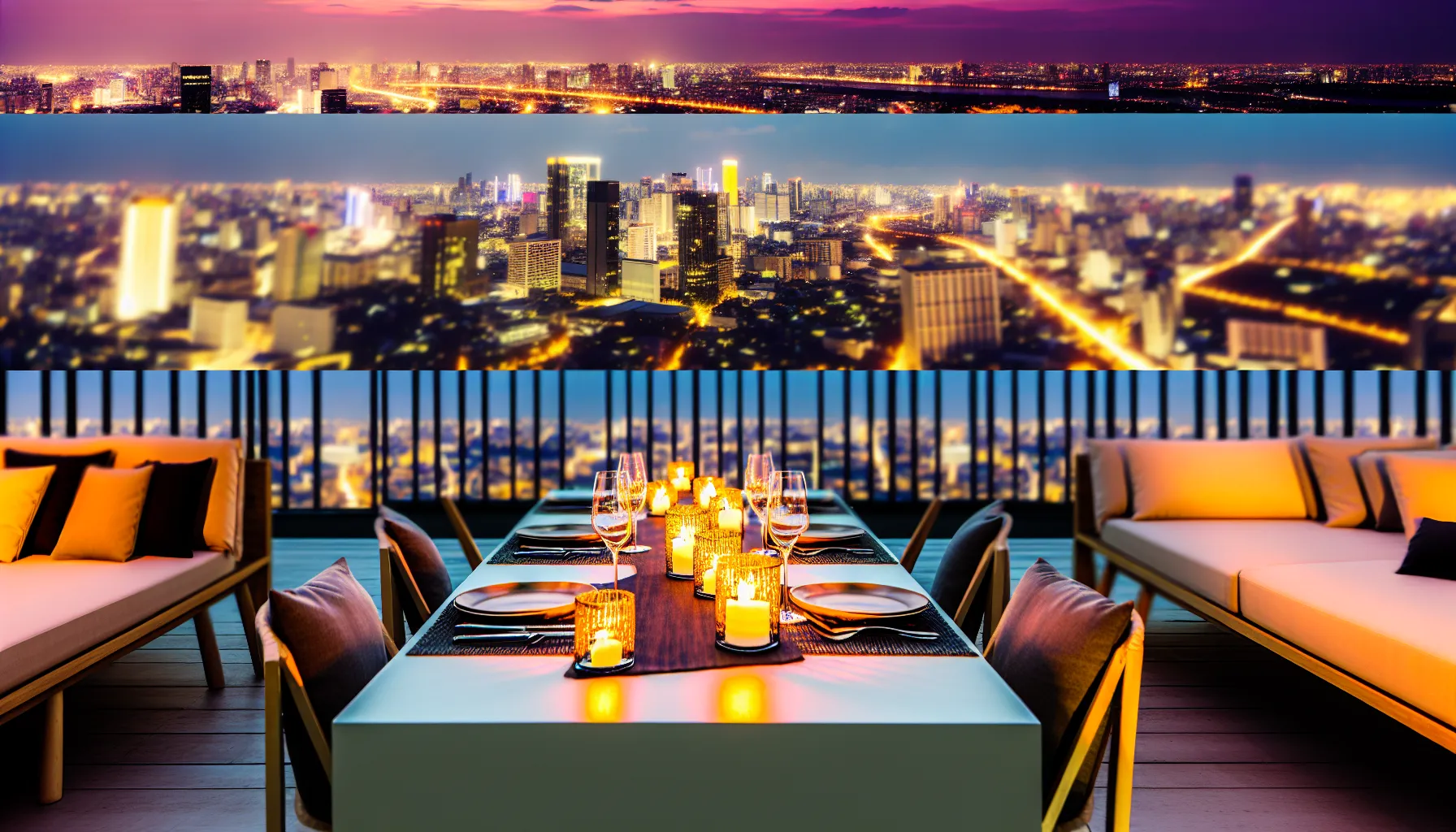Chic Rooftop Meal Experience