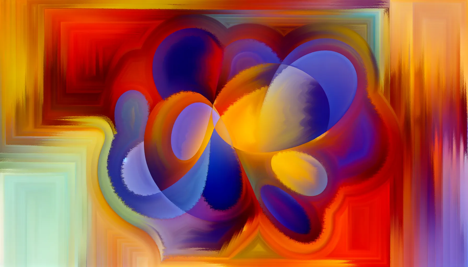 Abstract artistic image emphasizing complex relationships